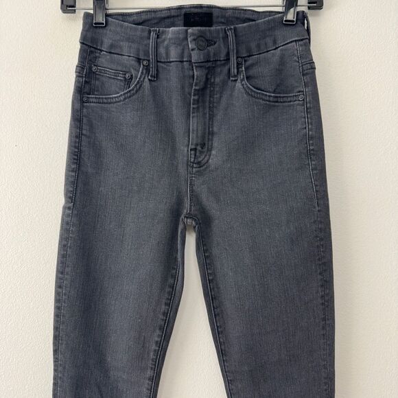 Mother High Waisted Style Looker Black Denim Size 25 - Picture 2 of 13